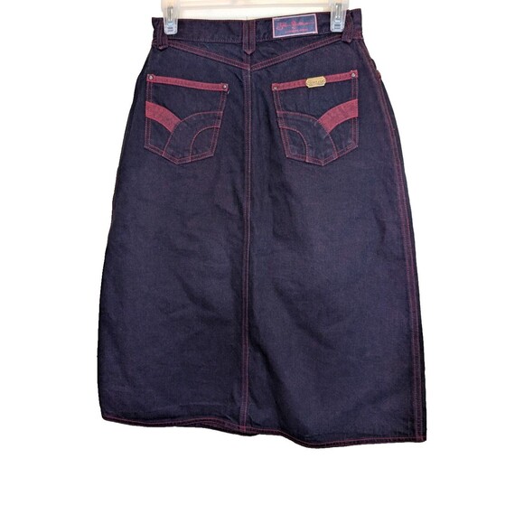John Sullivan For Pioneer Wear Vintage Women Midi Skirt Denim Western Size 11/12 - Picture 1 of 12
